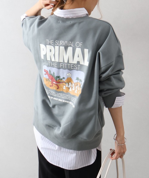 SpRay（スプレイ）の「恐竜おばけスウェット（スウェット・レディース・ライトカーキ/アイボリー/ブラック/オフホワイト/チャコールグレー・FREE）」の7枚目の写真