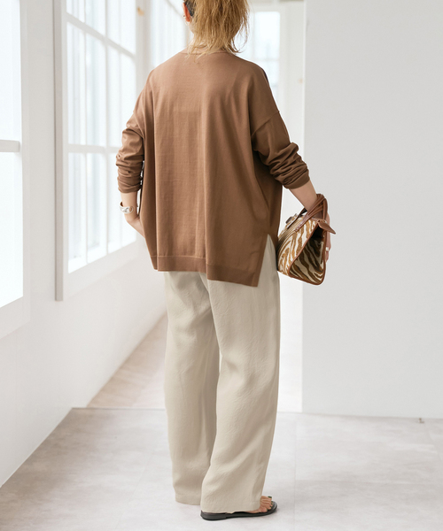 Spick & Span（スピックアンドスパン）の「《新色有り / 追加》ワッシャーサテンイージーパンツ（その他パンツ・レディース・カーキ/ベージュ/チャコールグレー・40/38/36）」の16枚目の写真