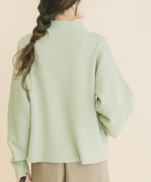 ITEMS URBANRESEARCH（アイテムズ アーバンリサーチ）の「『イージーケア/静電気防止』ボトルネックニットプルオーバー(楽着シリーズ)（ニット/セーター・レディース・グレー/オフホワイト/ミント・FREE）」の21枚目の写真