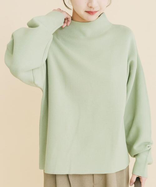 ITEMS URBANRESEARCH（アイテムズ アーバンリサーチ）の「『イージーケア/静電気防止』ボトルネックニットプルオーバー(楽着シリーズ)（ニット/セーター・レディース・グレー/オフホワイト/ミント・FREE）」の22枚目の写真