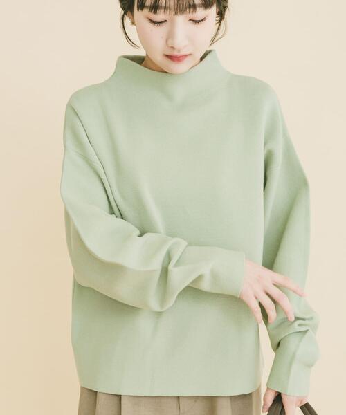 ITEMS URBANRESEARCH(アイテムズ アーバンリサーチ)の「『イージーケア/静電気防止』ボトルネックニットプルオーバー(ニット/セーター・レディース・グレー/オフホワイト/ミント・FREE)」の10枚目の写真