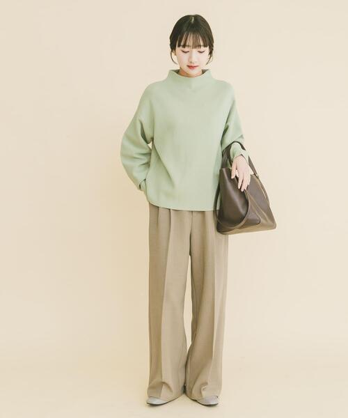 ITEMS URBANRESEARCH(アイテムズ アーバンリサーチ)の「『イージーケア/静電気防止』ボトルネックニットプルオーバー(ニット/セーター・レディース・グレー/オフホワイト/ミント・FREE)」の11枚目の写真