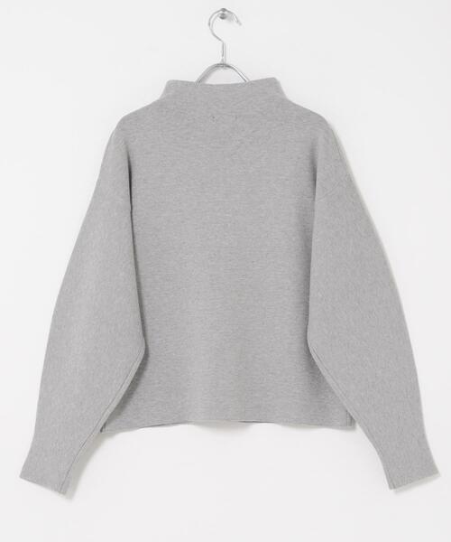 ITEMS URBANRESEARCH（アイテムズ アーバンリサーチ）の「『イージーケア/静電気防止』ボトルネックニットプルオーバー(楽着シリーズ)（ニット/セーター・レディース・グレー/オフホワイト/ミント・FREE）」の13枚目の写真