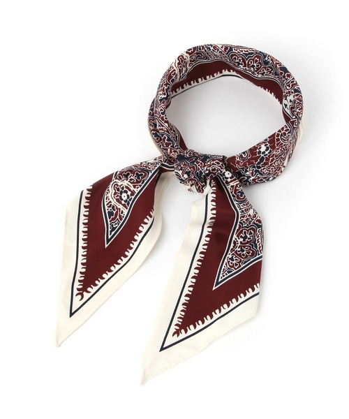 GLOBAL WORK（グローバルワーク）の「トライアングルプリントスカーフ/634189（バンダナ/スカーフ・レディース・ブラック/ブラウン系その他/ダークブラウン/ホワイト/レッド・FREE）」の5枚目の写真