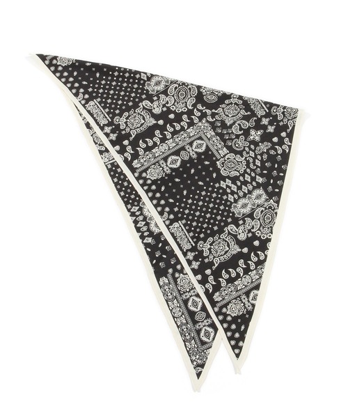 GLOBAL WORK（グローバルワーク）の「トライアングルプリントスカーフ/634189（バンダナ/スカーフ・レディース・ブラック/ブラウン系その他/ダークブラウン/ホワイト/レッド・FREE）」の6枚目の写真