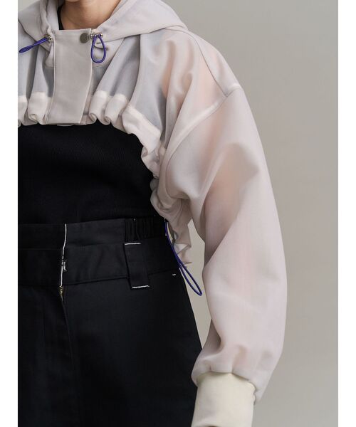 UN3D.（アンスリード）の「SPONGY SHEER SHORT BLOUSON / スポンジシアーショートブルゾン（ブルゾン・レディース・ブラック/ベージュ・FREE）」の16枚目の写真