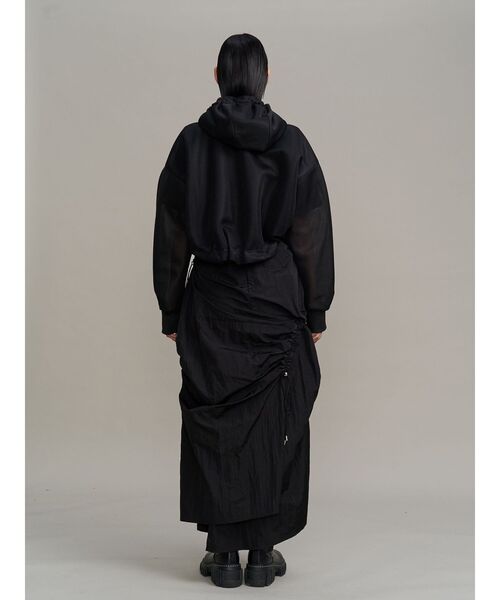 UN3D.（アンスリード）の「SPONGY SHEER SHORT BLOUSON / スポンジシアーショートブルゾン（ブルゾン・レディース・ブラック/ベージュ・FREE）」の10枚目の写真