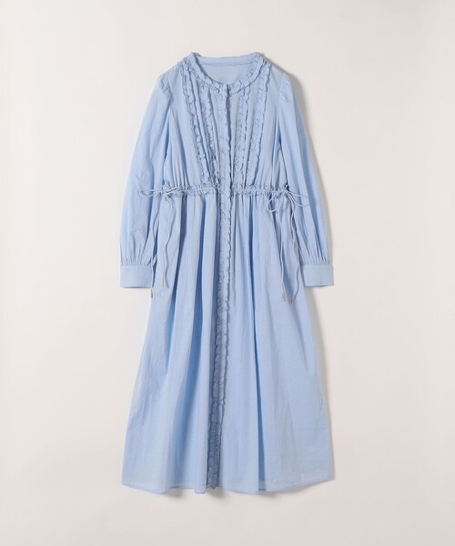 SHIPS any(シップス エニィ)の「SHIPS any:〈洗濯機可能〉キャンブリック Aライン フリル シャツ ワンピース(ワンピース・レディース・ライトブルー/ブラック・ONE SIZE)」の16枚目の写真
