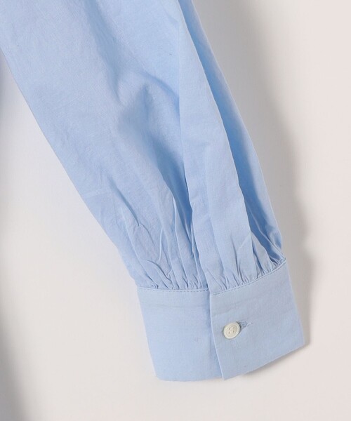 SHIPS any(シップス エニィ)の「SHIPS any:〈洗濯機可能〉キャンブリック Aライン フリル シャツ ワンピース(ワンピース・レディース・ライトブルー/ブラック・ONE SIZE)」の22枚目の写真