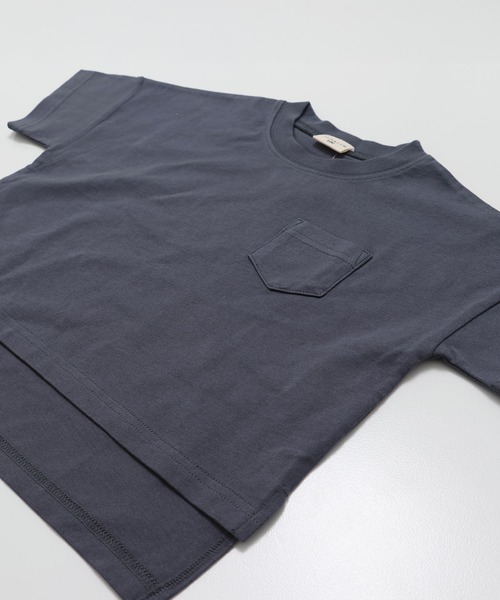 JAM & LINK（ジャムアンドリンク）の「綿100％ ビッグシルエット 無地Tシャツ（Tシャツ/カットソー・キッズ・ブラウン/クリーム/ブラック/グレイッシュブルー/パープル/ミント/チャコール/ワインレッド・130cm/120cm/110cm/160cm/150cm/140cm/100cm）」の16枚目の写真
