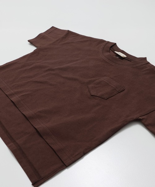 JAM & LINK（ジャムアンドリンク）の「綿100％ ビッグシルエット 無地Tシャツ（Tシャツ/カットソー・キッズ・ブラウン/クリーム/ブラック/グレイッシュブルー/パープル/ミント/チャコール/ワインレッド・130cm/120cm/110cm/160cm/150cm/140cm/100cm）」の17枚目の写真