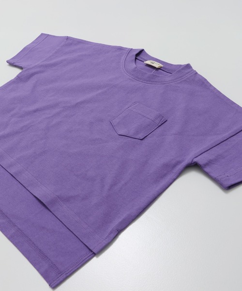 JAM & LINK（ジャムアンドリンク）の「綿100％ ビッグシルエット 無地Tシャツ（Tシャツ/カットソー・キッズ・ブラウン/クリーム/ブラック/グレイッシュブルー/パープル/ミント/チャコール/ワインレッド・130cm/120cm/110cm/160cm/150cm/140cm/100cm）」の21枚目の写真