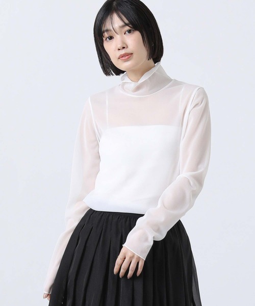 Gready Brilliant(グレディブリリアン)の「オーガンシアータートル(Tシャツ/カットソー・レディース・オフホワイト/ブラック・38)」の9枚目の写真