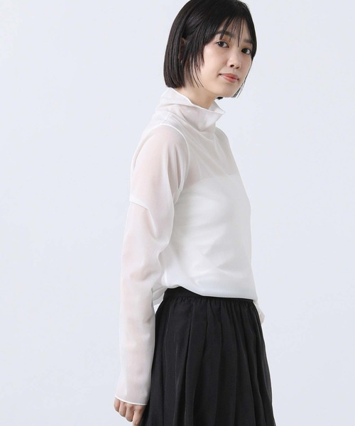 Gready Brilliant(グレディブリリアン)の「オーガンシアータートル(Tシャツ/カットソー・レディース・オフホワイト/ブラック・38)」の10枚目の写真