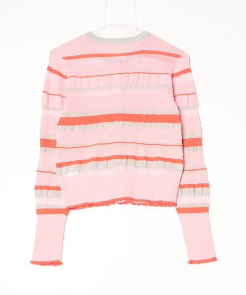 ROSE BUD(ローズバッド)の「BORDER KNIT CARDIGAN(カーディガン/ボレロ・レディース・ピンク/ブルー・ONE SIZE)」の9枚目の写真
