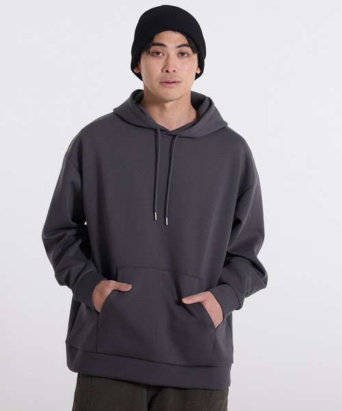 coca(coca)(コカ)の「ソフトジャージーワイドプルパーカー(パーカー・メンズ・チャコール/グレイッシュベージュ/ライトグレー/ピンク系その他・M/XL/S/L)」の5枚目の写真