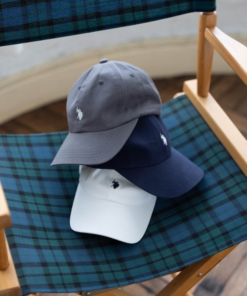 U.S. POLO ASSN.（ユーエスポロアッスン）の「【U.S. POLO ASSN.】clear 別注 刺繍キャップ（キャップ・レディース・ネイビー/オフホワイト/グレー・F）」の2枚目の写真