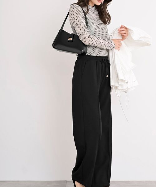 rps(アールピーエス)の「カットジョーゼットセンターシームパンツ(スラックス・レディース・カーキ/ブラック・フリー)」の7枚目の写真