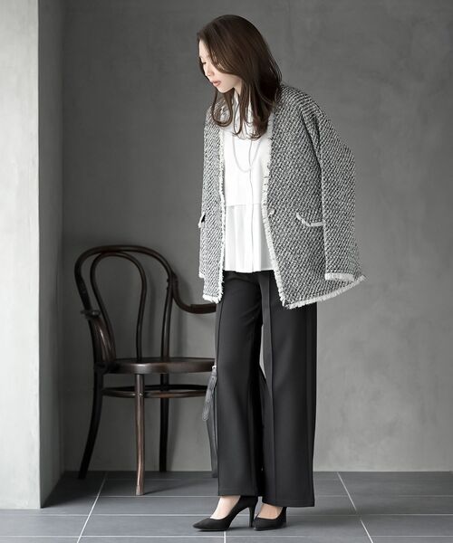 rps(アールピーエス)の「カットジョーゼットセンターシームパンツ(スラックス・レディース・カーキ/ブラック・フリー)」の14枚目の写真