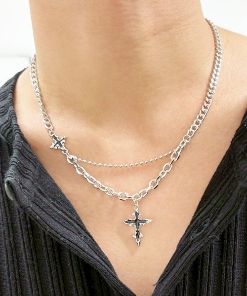 ARULE/アルール』 Double Cross Chain Necklace/ダブルクロスチェーン