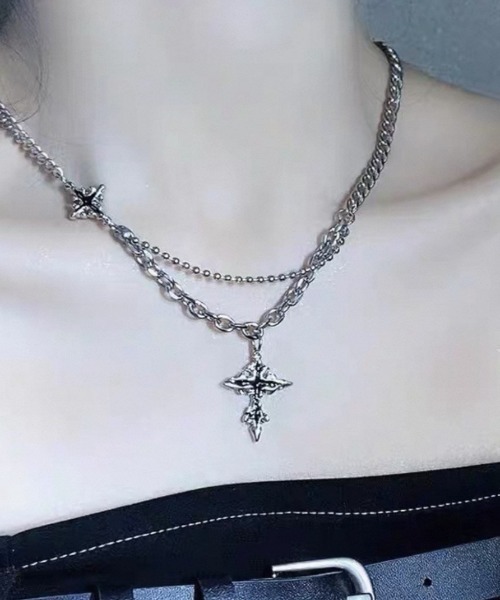 ARULE/アルール』 Double Cross Chain Necklace/ダブルクロスチェーン