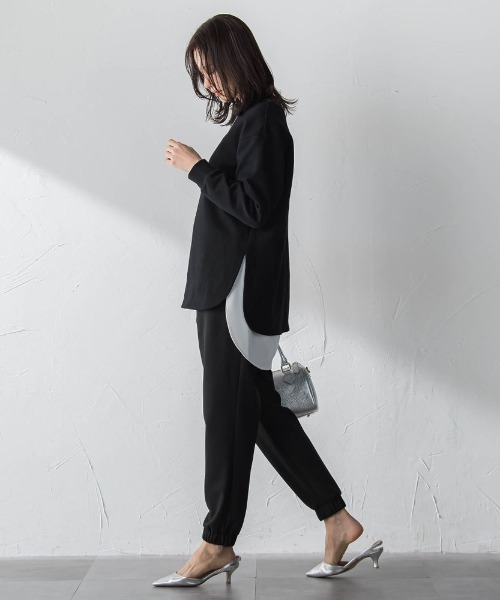 LAUTREAMONT（ロートレアモン）の「【WEB限定】裏起毛ジョグパン（その他パンツ・レディース・ブラック/ネイビー/チャコールグレー/オフホワイト・11号/9号/7号）」の10枚目の写真