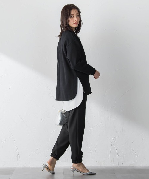 LAUTREAMONT（ロートレアモン）の「【WEB限定】裏起毛ジョグパン（その他パンツ・レディース・ブラック/ネイビー/チャコールグレー/オフホワイト・11号/9号/7号）」の5枚目の写真