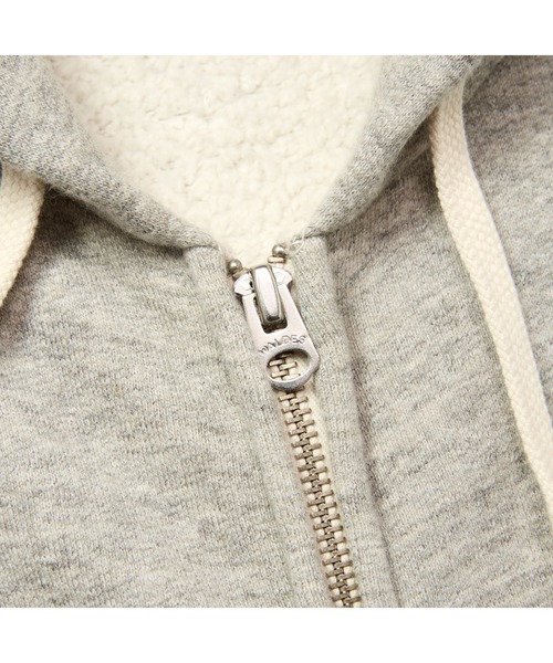 CALEE（キャリー）の「TOMPKIN’S LOOP TYPE 40’S ZIP HD（パーカー・メンズ・ブラック/グレー・MEDIUM/LARGE/X-LARGE）」の7枚目の写真