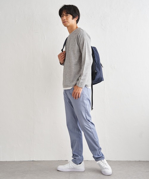 ikka（イッカ）の「【雑誌MonoMax4月号掲載】速乾ピケレイヤードロンT「小泉孝太郎さん着用モデル」（Tシャツ/カットソー・メンズ・ピンク/グリーン/ブラック/グレー/ベージュ/ネイビー・L/M/XL/S）」の12枚目の写真