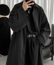 KELVIN（ケルヴァン）の「Belted Long Shirt Coat ベルト付き ロング シャツコート（ステンカラーコート）」