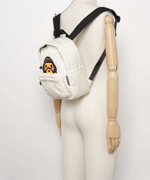 A BATHING APE(アベイシングエイプ)の「BABY MILO SMALL BACKPACK #1(トートバッグ・メンズ・アイボリー/ブラウン・FREE)」の12枚目の写真