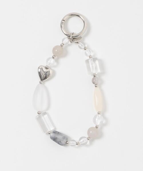 SMELLY（スメリー）の「クリアビーズモチーフキーチェーン（キーホルダー・レディース・ベージュ系その他/グレー系その他・-）」の6枚目の写真