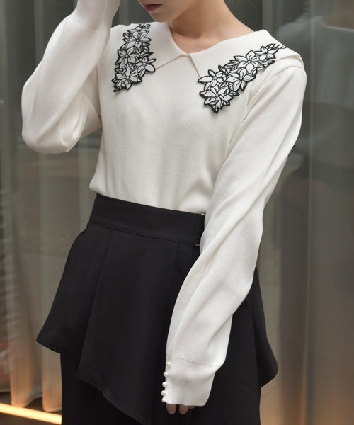 axes femme（アクシーズファム）の「バラボトルネックニットPO