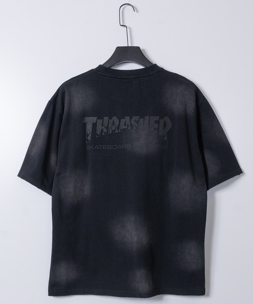 THRASHER(スラッシャー)の「【at】〔THRASHER/スラッシャー〕スプレーフェード加工 ヴィンテージライク半袖Tシャツ ショート丈あり(Tシャツ/カットソー・メンズ・ブラウン/ブラック/ネイビー/ピンク・LARGE/MEDIUM/FREE)」の14枚目の写真