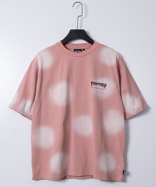 THRASHER(スラッシャー)の「【at】〔THRASHER/スラッシャー〕スプレーフェード加工 ヴィンテージライク半袖Tシャツ ショート丈あり(Tシャツ/カットソー・メンズ・ブラウン/ブラック/ネイビー/ピンク・LARGE/MEDIUM/FREE)」の5枚目の写真