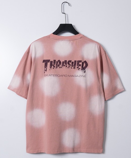 THRASHER(スラッシャー)の「【at】〔THRASHER/スラッシャー〕スプレーフェード加工 ヴィンテージライク半袖Tシャツ ショート丈あり(Tシャツ/カットソー・メンズ・ブラウン/ブラック/ネイビー/ピンク・LARGE/MEDIUM/FREE)」の6枚目の写真