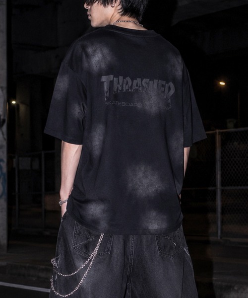 THRASHER(スラッシャー)の「【at】〔THRASHER/スラッシャー〕スプレーフェード加工 ヴィンテージライク半袖Tシャツ ショート丈あり(Tシャツ/カットソー・メンズ・ブラウン/ブラック/ネイビー/ピンク・LARGE/MEDIUM/FREE)」の19枚目の写真