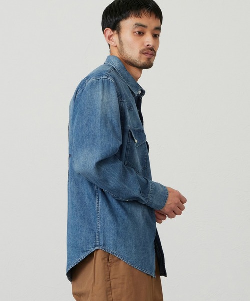 EDWIN（エドウィン）の「EDWIN エドウィン ウエスタンシャツ デニム 長袖（シャツ/ブラウス・メンズ・ブルー・MEDIUM/LARGE/X-LARGE）」の5枚目の写真
