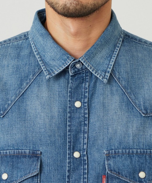 EDWIN（エドウィン）の「EDWIN エドウィン ウエスタンシャツ デニム 長袖（シャツ/ブラウス・メンズ・ブルー・MEDIUM/LARGE/X-LARGE）」の6枚目の写真