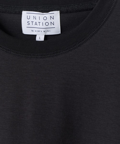 UNION STATION(ユニオンステーション)の「シルケットポンチリブコンビTシャツ<ストレッチ・マシンウォッシャブル・接触冷感>(Tシャツ/カットソー・メンズ・チャコールグレー/ブラック/ホワイト・L/M)」の16枚目の写真