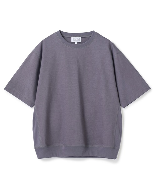 UNION STATION(ユニオンステーション)の「シルケットポンチリブコンビTシャツ<ストレッチ・マシンウォッシャブル・接触冷感>(Tシャツ/カットソー・メンズ・チャコールグレー/ブラック/ホワイト・L/M)」の6枚目の写真