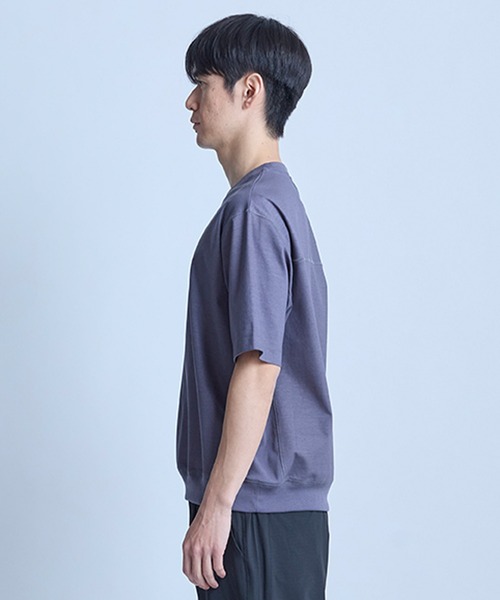 UNION STATION(ユニオンステーション)の「シルケットポンチリブコンビTシャツ<ストレッチ・マシンウォッシャブル・接触冷感>(Tシャツ/カットソー・メンズ・チャコールグレー/ブラック/ホワイト・L/M)」の10枚目の写真