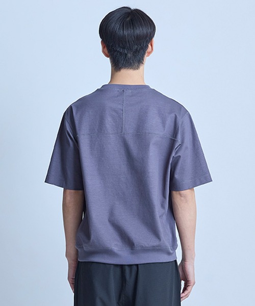 UNION STATION(ユニオンステーション)の「シルケットポンチリブコンビTシャツ<ストレッチ・マシンウォッシャブル・接触冷感>(Tシャツ/カットソー・メンズ・チャコールグレー/ブラック/ホワイト・L/M)」の11枚目の写真