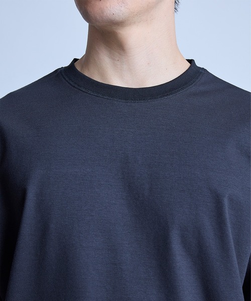UNION STATION(ユニオンステーション)の「シルケットポンチリブコンビTシャツ<ストレッチ・マシンウォッシャブル・接触冷感>(Tシャツ/カットソー・メンズ・チャコールグレー/ブラック/ホワイト・L/M)」の12枚目の写真