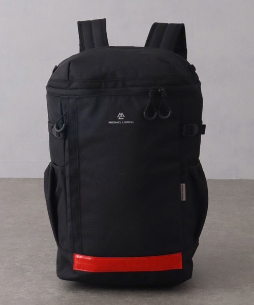 MICHAEL LINNELL(マイケル リンネル)の「【MICHAEL LINNELL/マイケルリンネル】Square Backpack/スクエア バックパック(容量:約32L)(バックパック/リュック・メンズ・ブラック×ブラック/ブラック×レッド/ブラック×シルバー・FREE)」の6枚目の写真