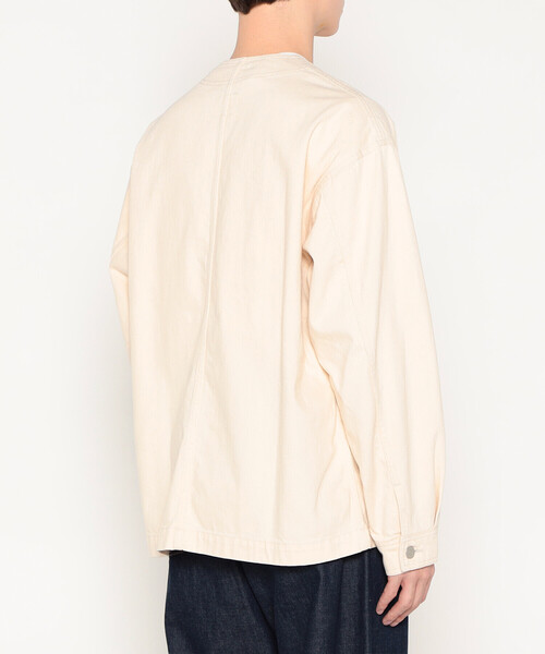 Men's Cotton Drill Collarless Jacket（ノーカラージャケット