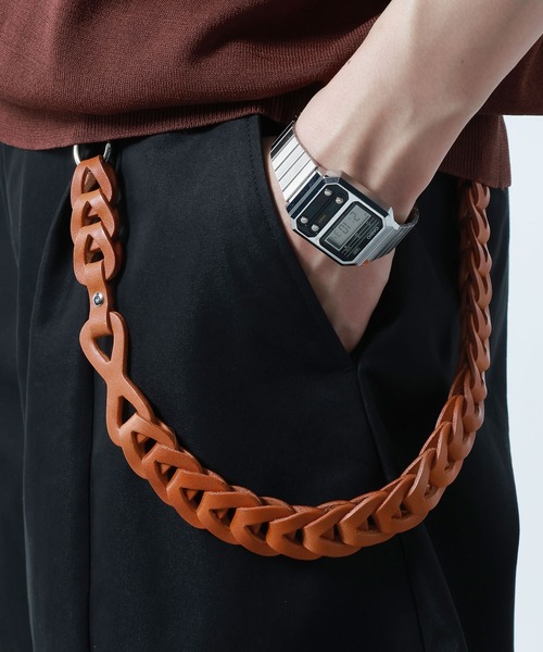 RAGEBLUE（レイジブルー）の「【MADE IN JAPAN】Real Leather Wallet Chain/本革ウォレットチェーン（ウォレットチェーン・メンズ・ダークブラウン/ブラック/ベージュ/オレンジ・FREE）」の11枚目の写真