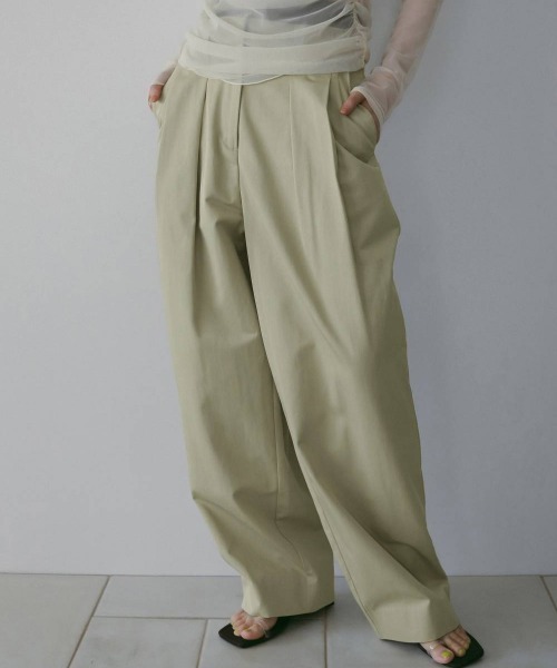 anuke（アンヌーク）の「anuke Twill Loose Pants（その他パンツ・レディース・ベージュ/オフホワイト・36/38）」の13枚目の写真