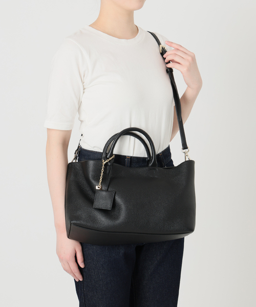 SLOBE IENA（スローブイエナ）の「《WEB限定/追加5》SLOBE レザートートバッグ（トートバッグ・レディース・ブラック・FREE）」の12枚目の写真