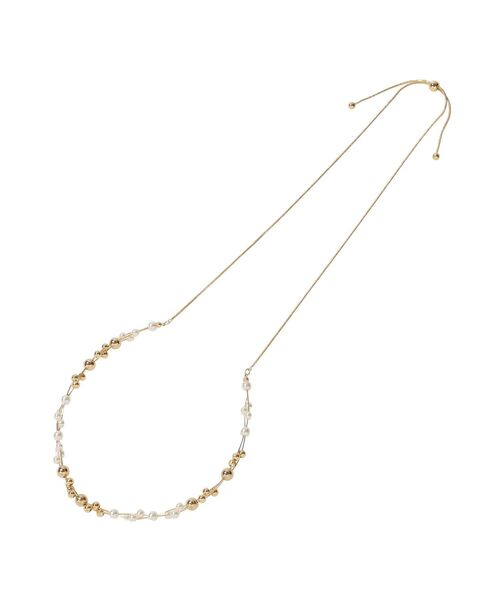 earth music&ecology（アースミュージックアンドエコロジー）の「パールMIXスライドネックレス（ネックレス・レディース・シルバー/ゴールド・FREE）」の7枚目の写真